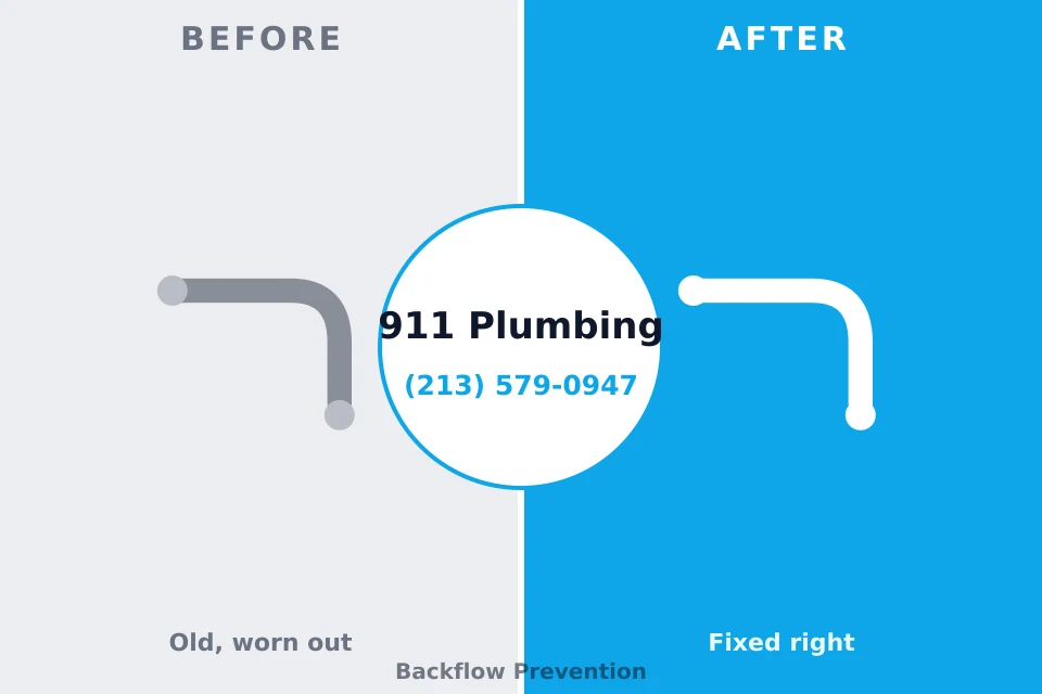 Before and after: plumbing repair Cockeysville, MD